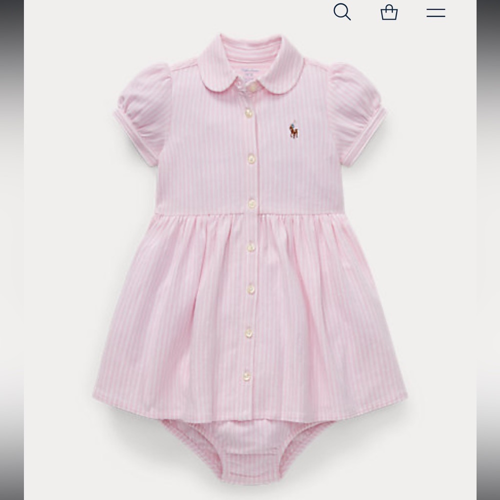 Ralph Lauren - Striped Knit Oxford Dress & Bloomer
